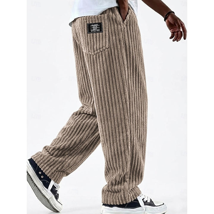 Bradford | Geribbelde Rechte Broek