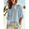 Vera | Relaxed Blouse met Franjezoom
