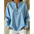 Adeline | Hoge Hals Sweatshirt met Korte Rits