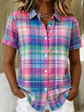 Simone | Kunstzinnige Korte Mouwen Shirt