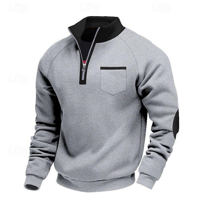 Keith | Kwart-Zip Kleurblok Pullover