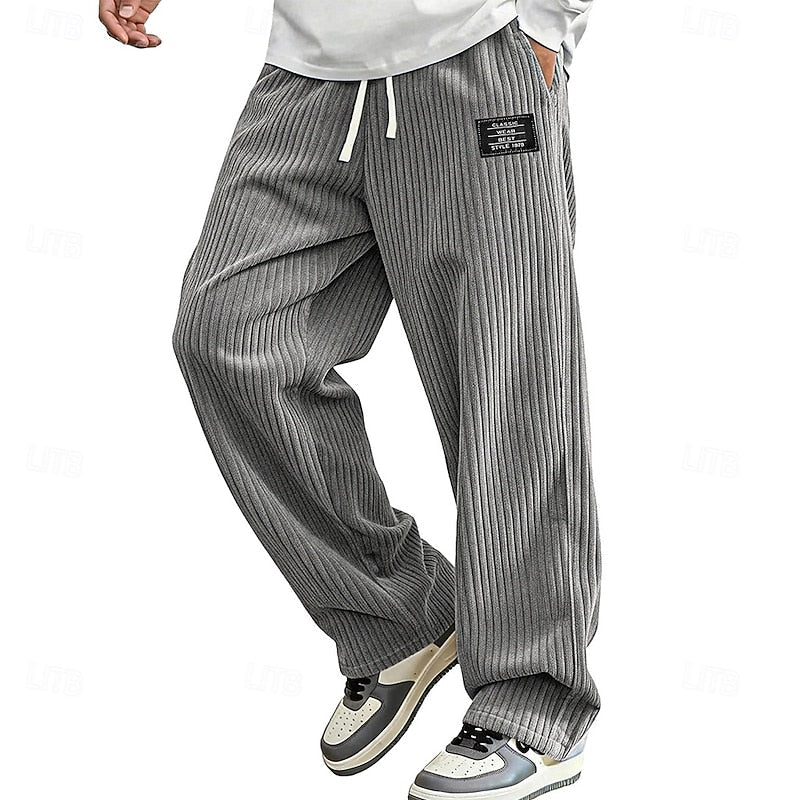 Damian | Ontspannen Geribbelde Comfort Broek