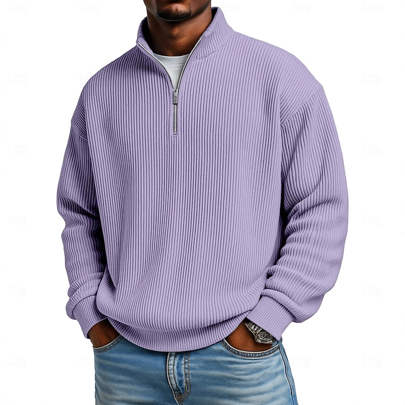 Harlan | Geribbelde Quarter-Zip Pullover