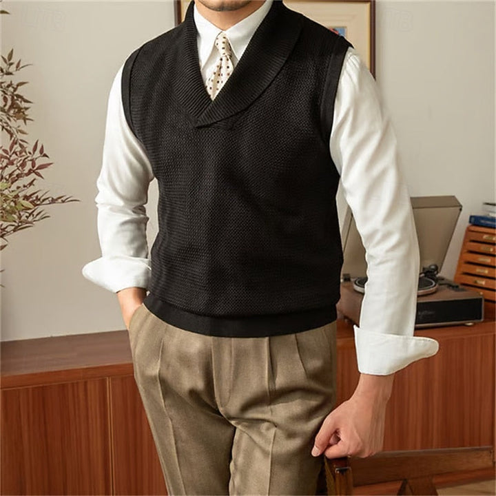 Alden | Gebreide Vest met Sjaalkraag
