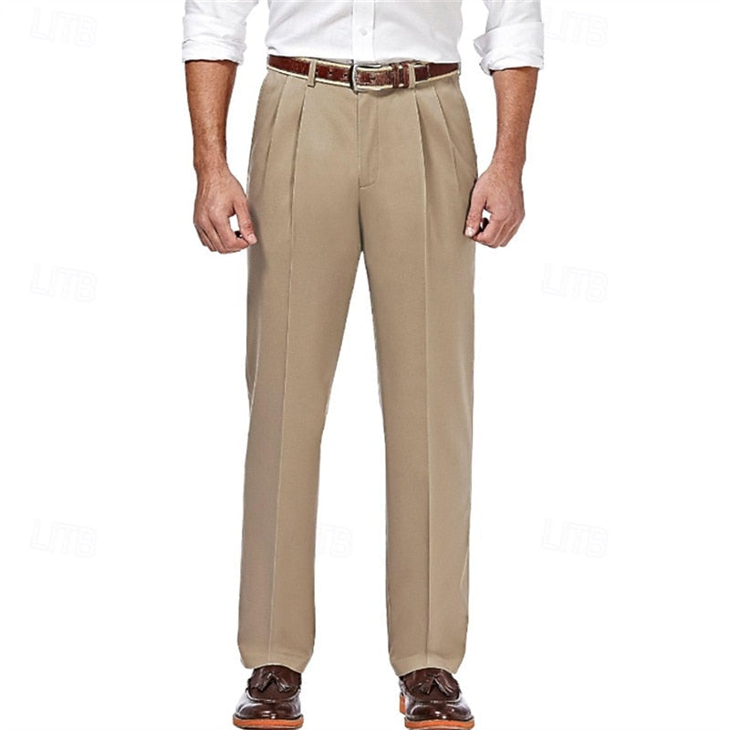 Preston | Plissé Rechte Pantalon