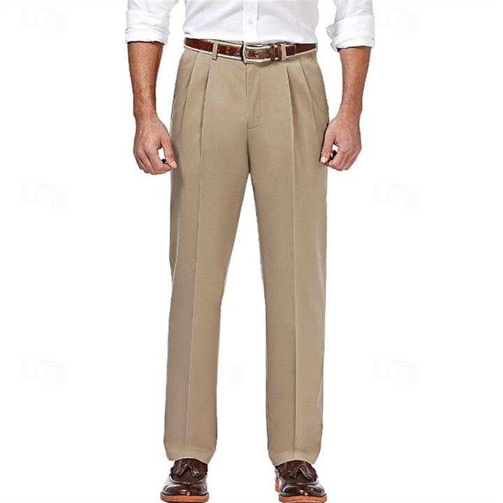 Preston | Plissé Rechte Pantalon