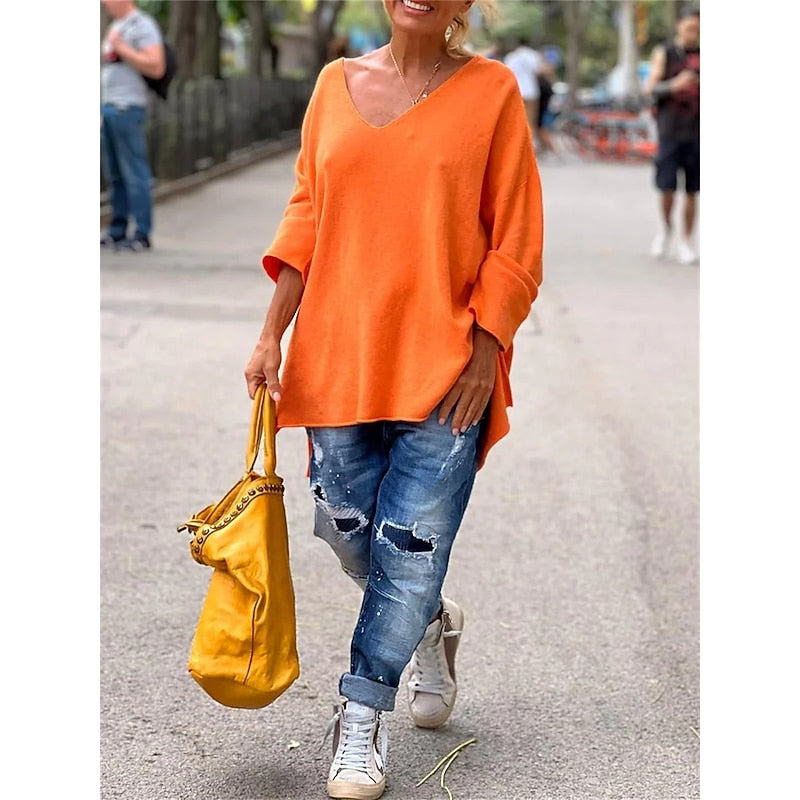 Willow | Relaxed V-Hals Pullover