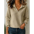 Annette | Textured Quarter-Zip Pullover