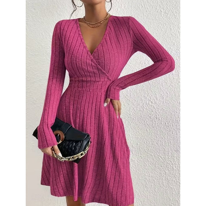 Yvonne | Wrap-Neck A-Lijn Jurk