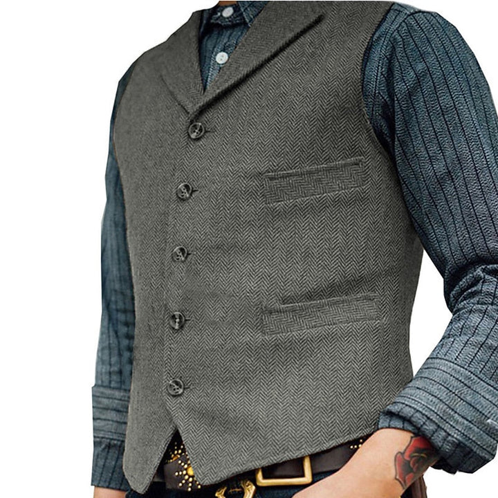 Gerard | Haringbone Tailored Waistcoat