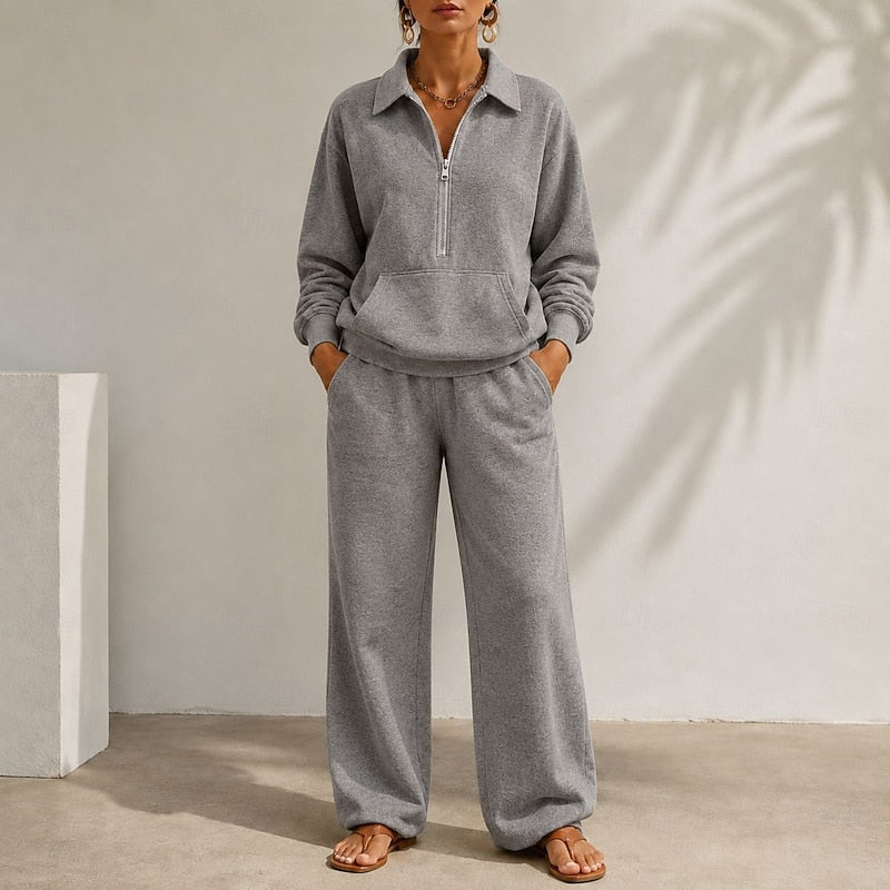 Waverly | Ontspannen Zip-Kraag Twee-Delige Set