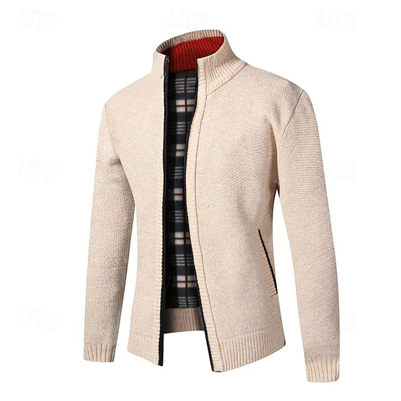 Gregory | Staande Kraag Rits Cardigan