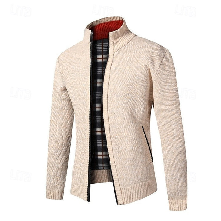 Gregory | Staande Kraag Rits Cardigan