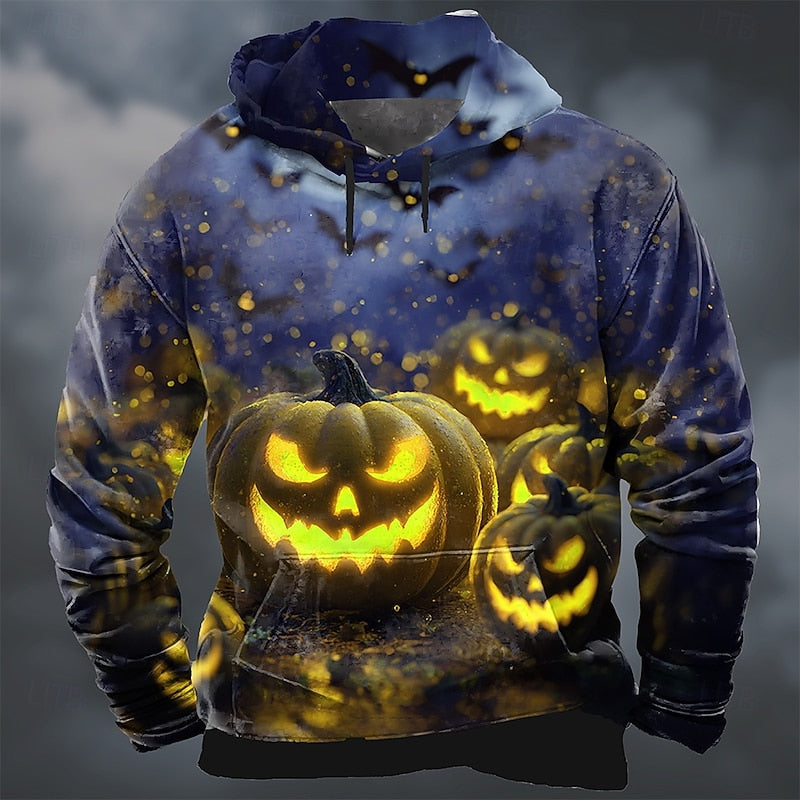 Barnaby | Halloween Pompoen Print Hoodie