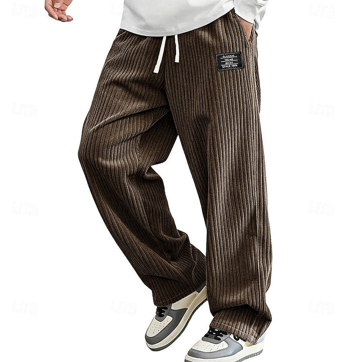 Damian | Ontspannen Geribbelde Comfort Broek