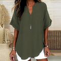 Daniela | Stijlvolle Mid Sleeve V-Hals Blouse