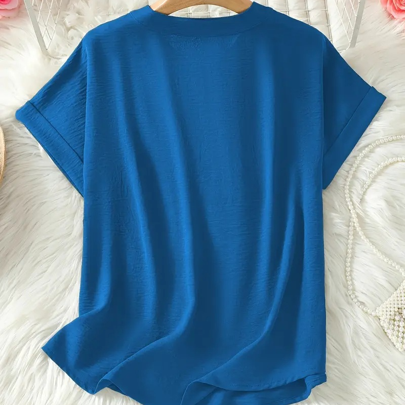 Daniela | Stijlvolle Mid Sleeve V-Hals Blouse