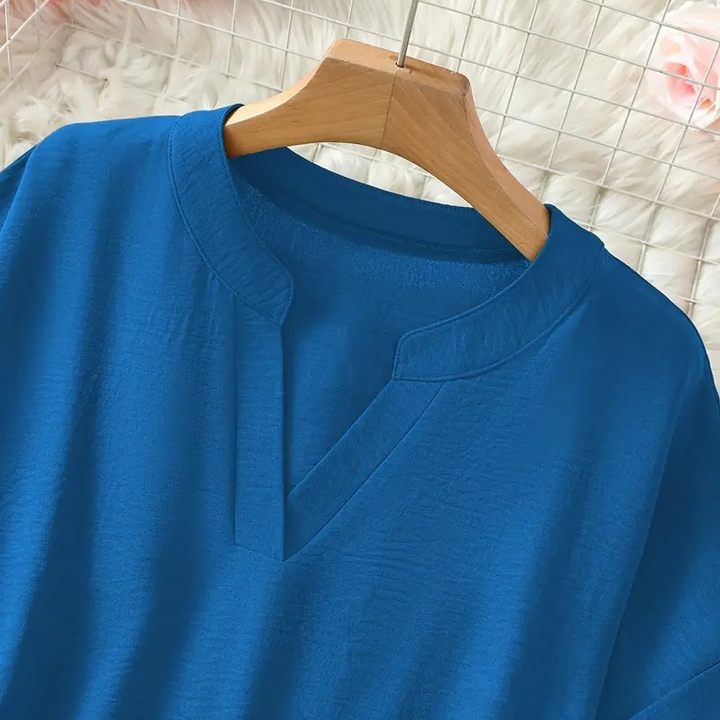 Daniela | Stijlvolle Mid Sleeve V-Hals Blouse