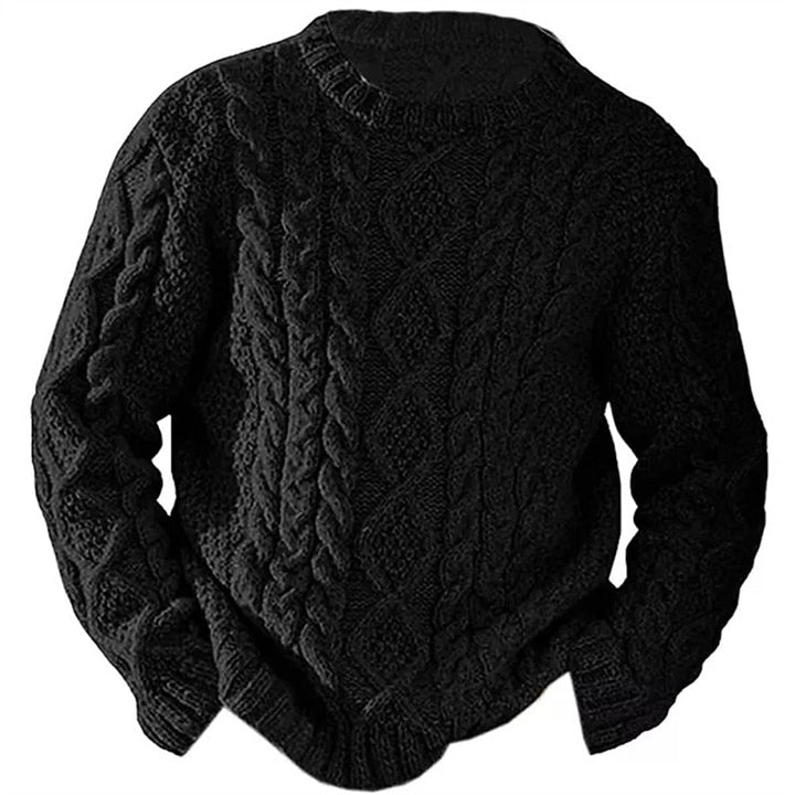 Ellis | Kabelgebreide Trui met Ronde Hals