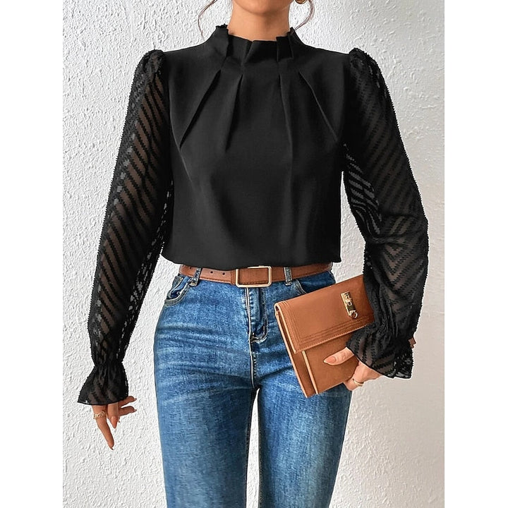 Elspeth | Elegante Hoge Hals Blouse