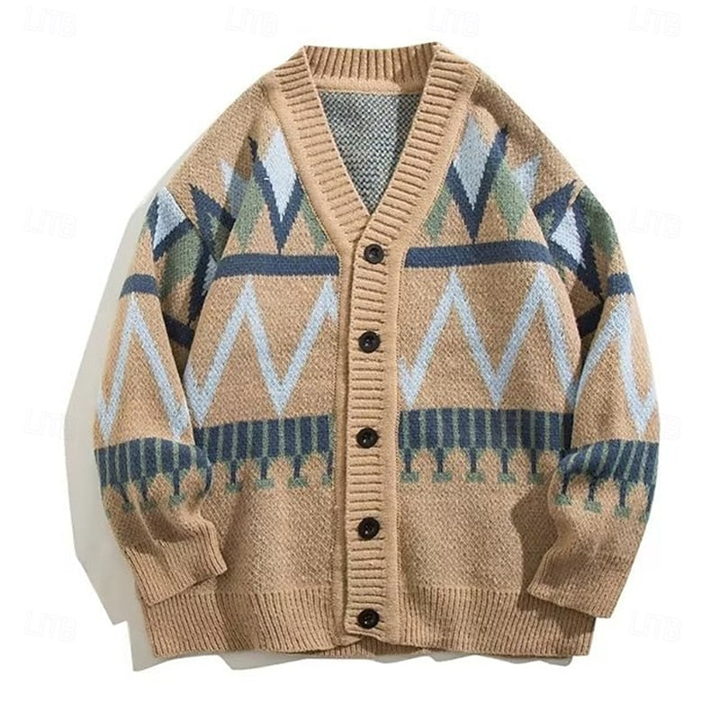 Marcus | Patroon Knopen Cardigan