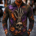 Bram | Halloween Zip Langsleeve Polo Shirt