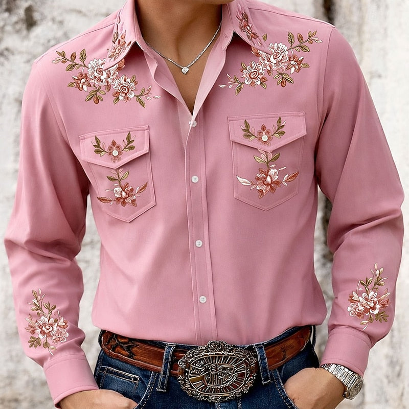 Austin | Geborduurd Western Shirt