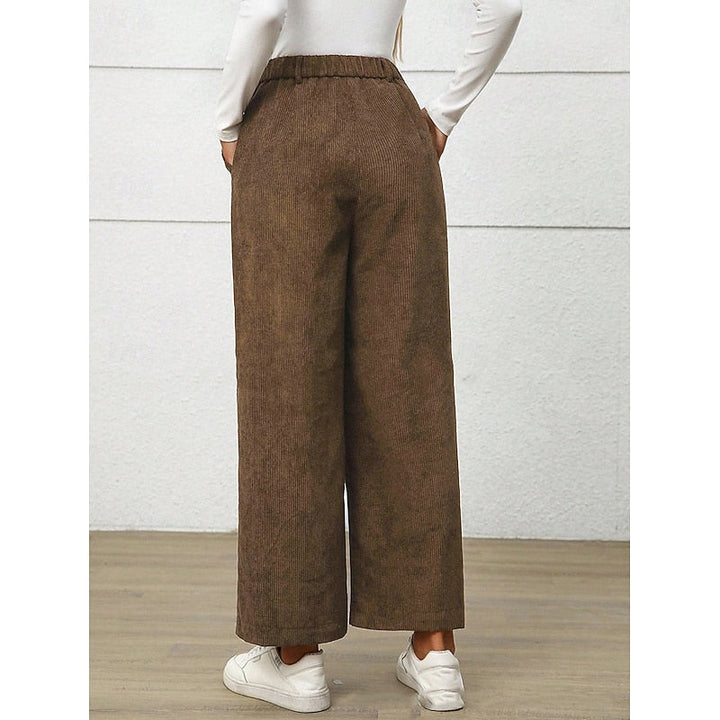 Simone | Brede-Pijpen Hoge Taille Broek
