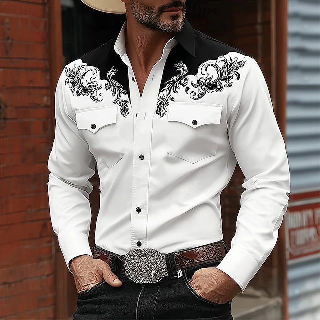 Harlan | Western-Stijl Lange Mouwen Shirt