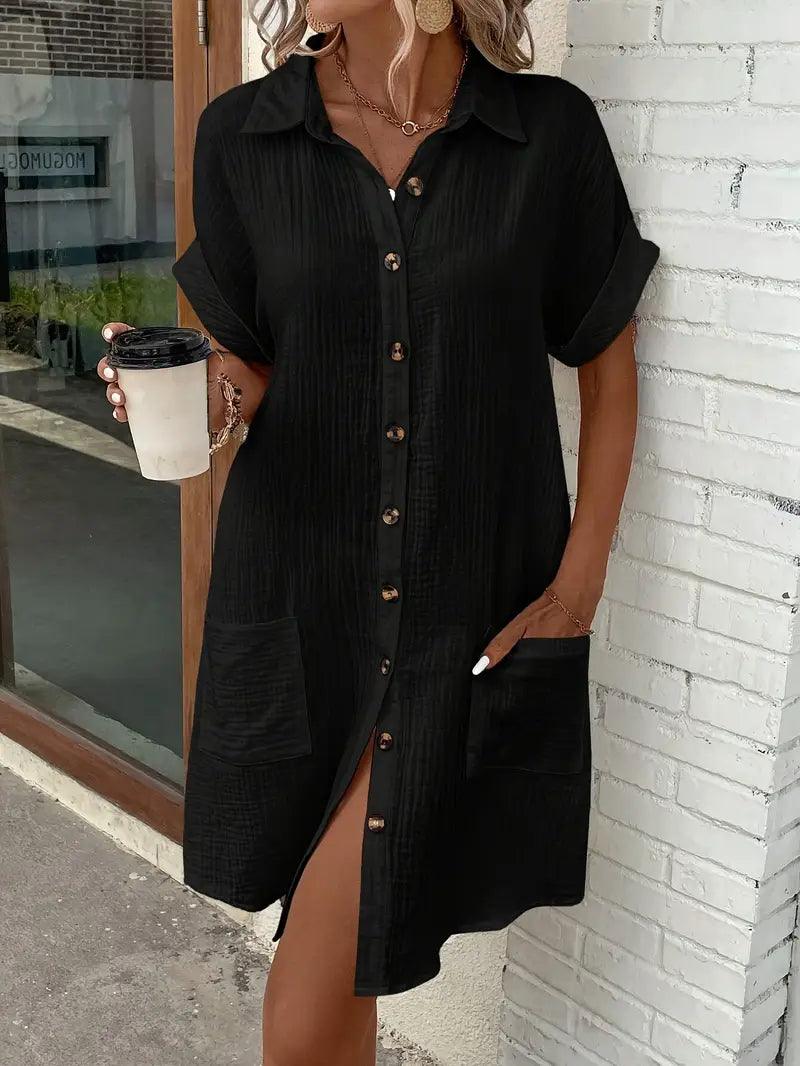 Michelle | Tijdloze V-hals Blouse Jurk