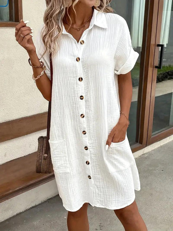 Michelle | Tijdloze V-hals Blouse Jurk