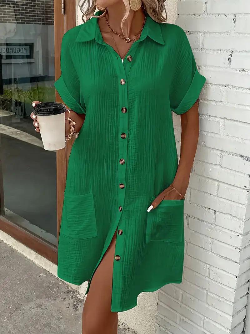 Michelle | Tijdloze V-hals Blouse Jurk