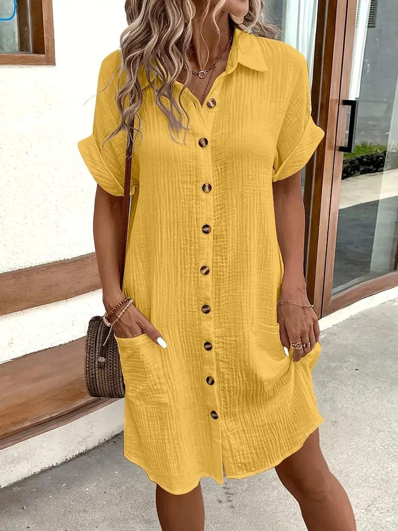 Michelle | Tijdloze V-hals Blouse Jurk