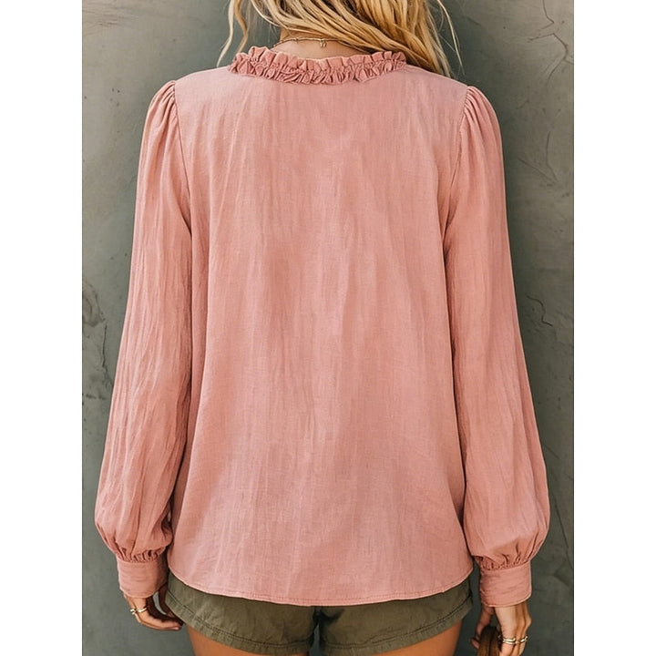 Renata | Gerimpelde V-Hals Blouse