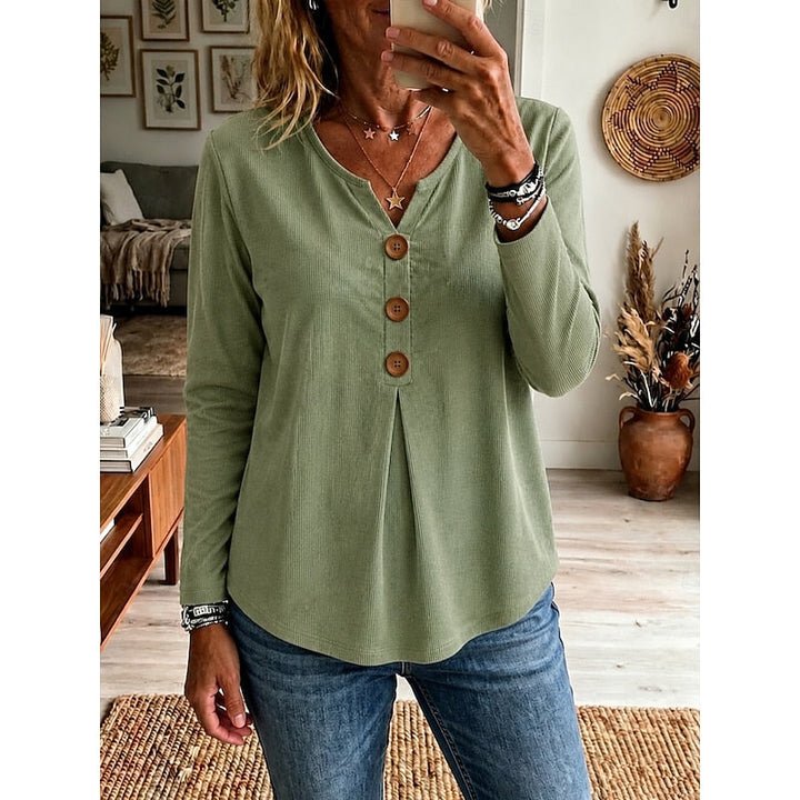 Katherine | Knop V-Hals Top