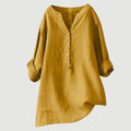 Carina | Verfijnde V-Hals Knopshirt