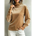 Clarice | Elegante Mock Neck Blouse