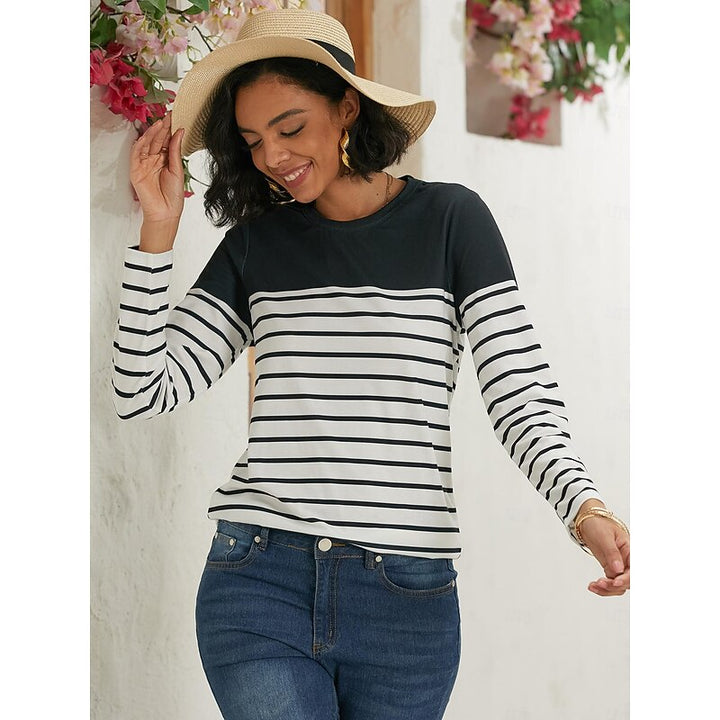 Constance | Gestreepte Lange Mouwen Top