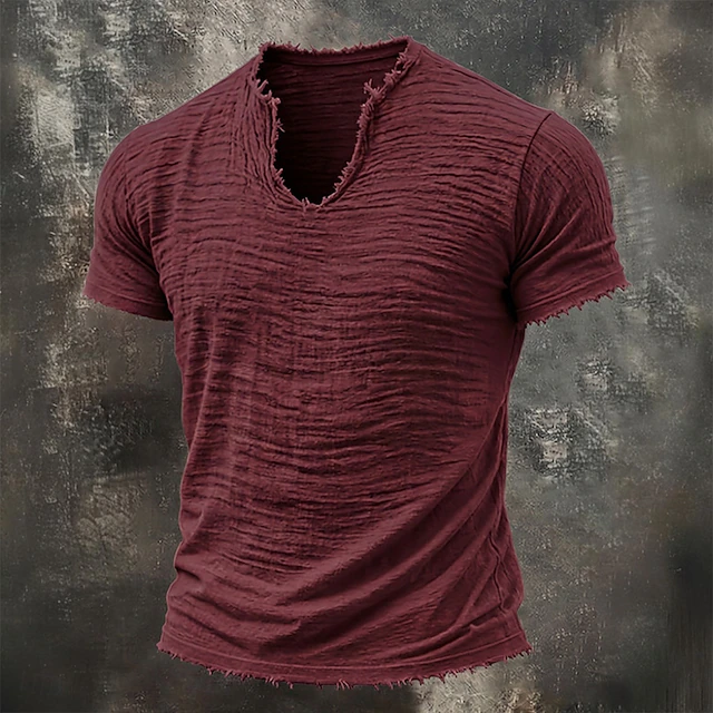 Wyatt | Robuuste Notch-Neck T-Shirt