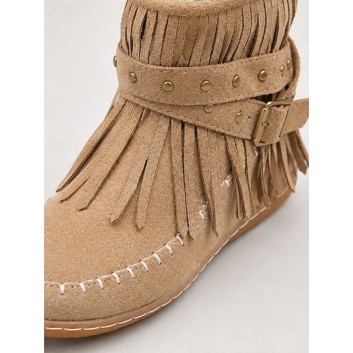 Susannah | Franje Moccasin Enkellaarsjes