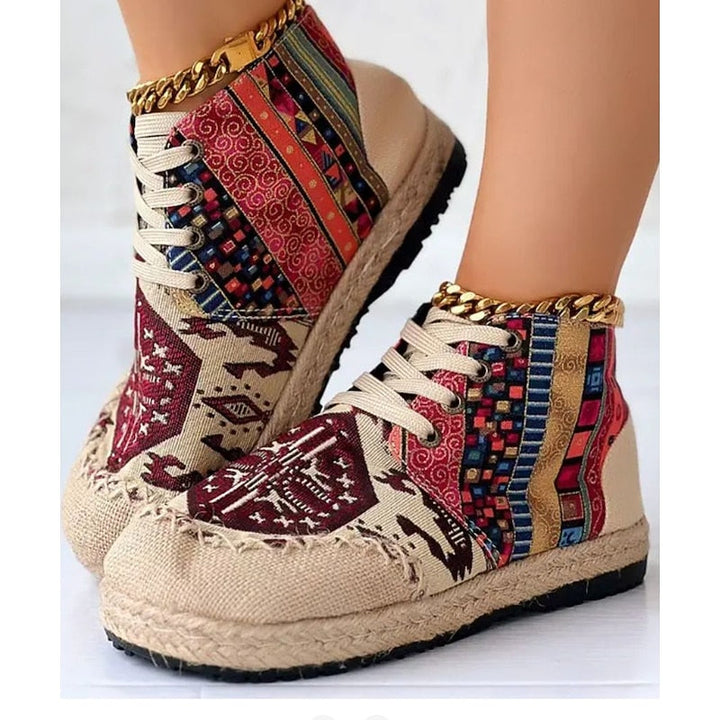 Talia | Boho Patroon Hoge Sneakers