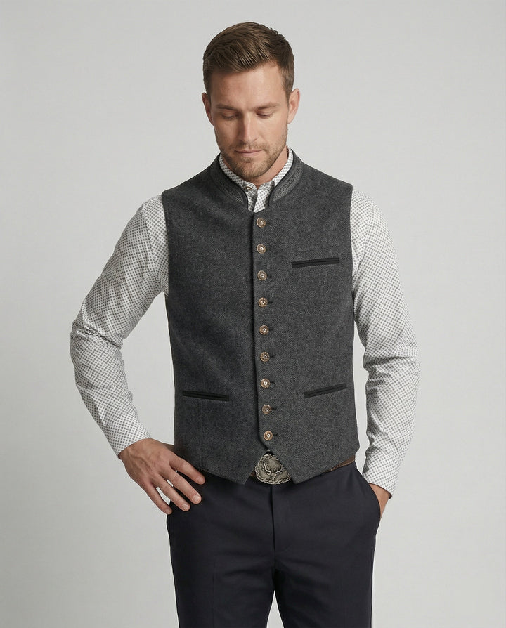 Frederick | Traditionele Staande-Kraag Vest