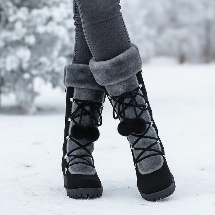 Sabrina | Gezellige Lace-Up Winterlaarzen