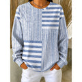 Adelaide | Gestreepte Colorblock Crew Neck Sweatshirt