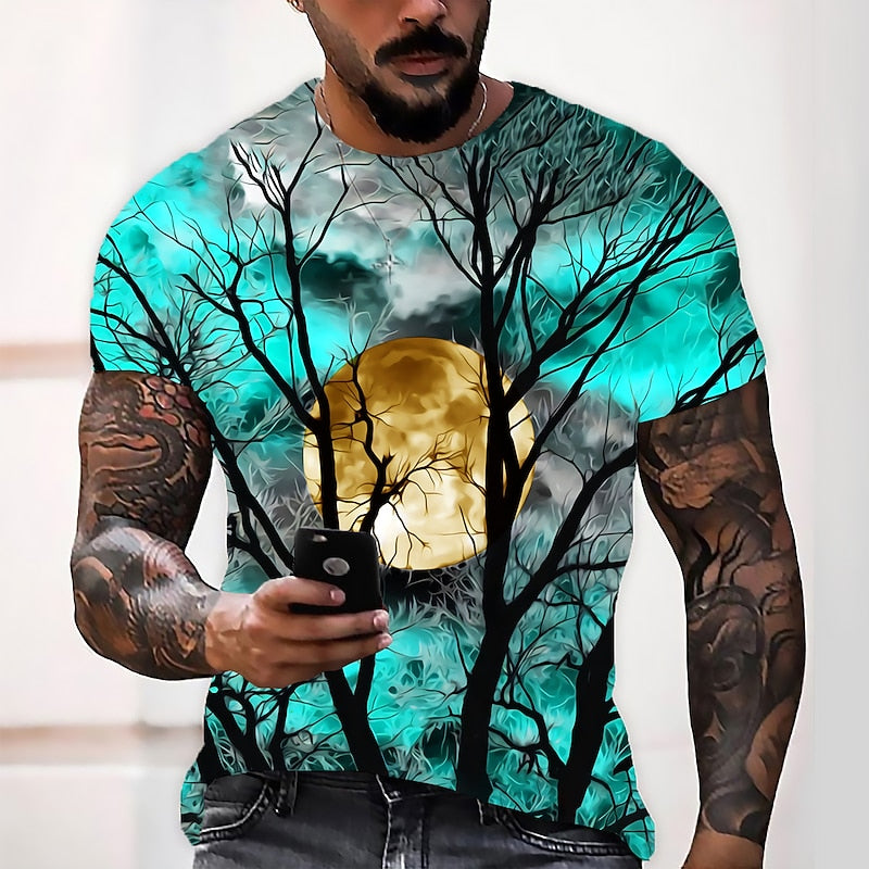 Jonah | Halloween Maan Grafisch Crew Neck T-Shirt