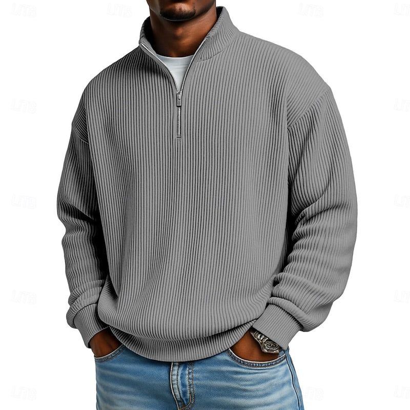 Harlan | Geribbelde Quarter-Zip Pullover