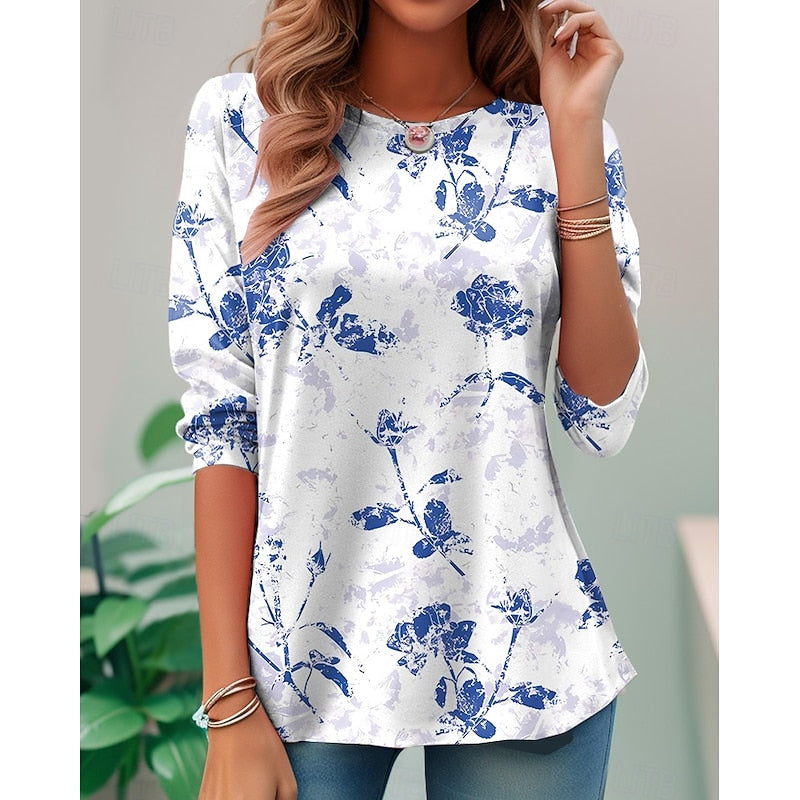 Miriam | Bloemen Lange Mouwen Top