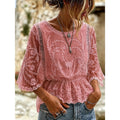 Sabrina | Geborduurde Peplum Blouse