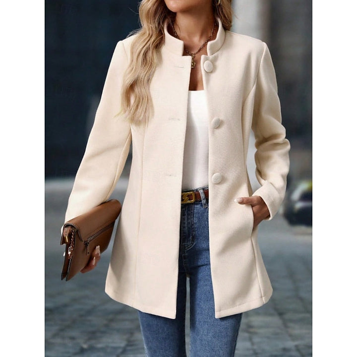 Fiona | Elegante Staande Kraag Jas
