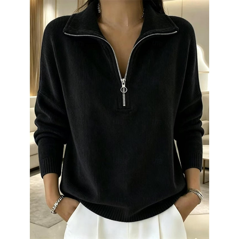 Georgina | Kwart-Zip Col Pullover